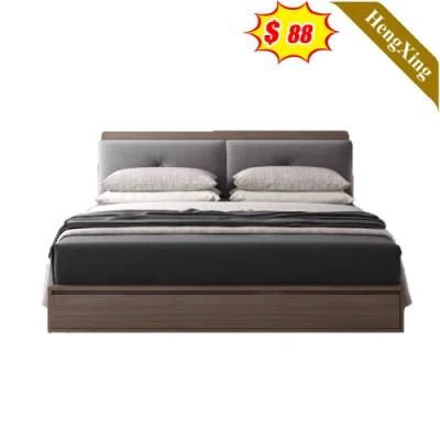 Luxury Upholstered Modern Home Bed Room Furniture Leather Bed Hotel Bedroom Sets Queen King Size Wood Frame Bed