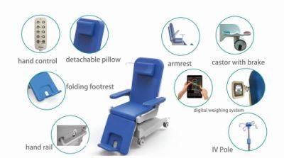 Four Sections Medical Electronic Dialysis Chair with CPR