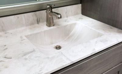 Carrara White Marble Natural Stone Vanity Countertop Table Top Bathroom Basin Sink Countertop Vanity Top