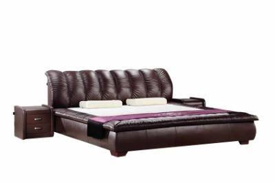 Manufacturer Sell Bed Set Bedroom Furniture Leather Bed