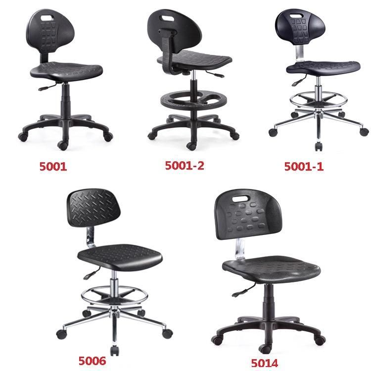 Clean Room Ergonomic Anti-Static ESD PU Leather Lab Chair with Footrest