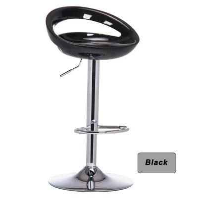 Cheap Antique Custom Pub Restaurant Hotel Office Furniture Rotating Black PP Seat Adjustable Height Bar Stool Chair with Chrome Footrest