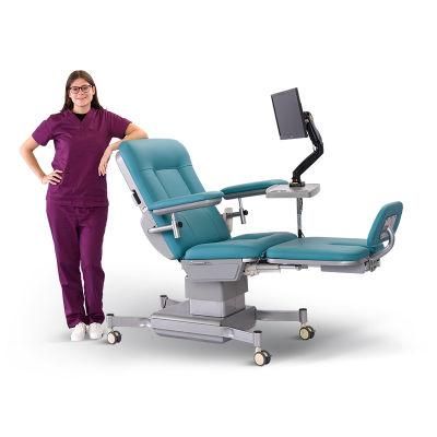 Ske-170A Electric Hospital Leather Blood Donor Drawing Dialysis Chair