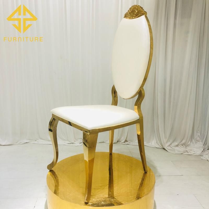 Sawa Modern PU Leather Shape Stainless Steel Chairs for Wedding Hotel Dining Room