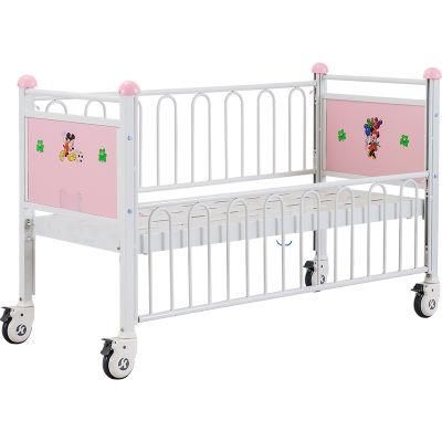 Simple Single Cranks Adjust Newborn Child Bed Stainless Steel Manual Kids Medical Bed Manufacturers