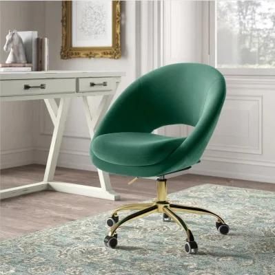 Golden Metal Base Office Task Seat Chair with High Back