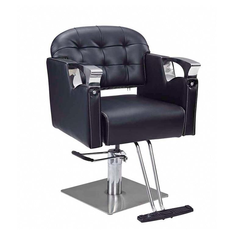 Hl-1146 Salon Barber Chair for Man or Woman with Stainless Steel Armrest and Aluminum Pedal