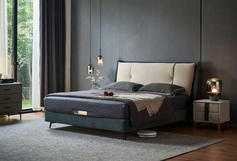 Modern Bedroom Furniture Upholstered Bed Fabric Bed King Bed Gc2113