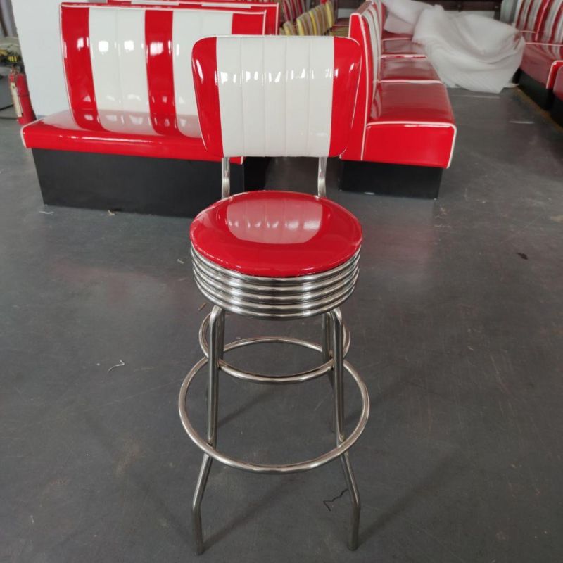 (SP-BS423) Original Traditional Style Fu Leather Customized Color 1950s Retro Diner Chair