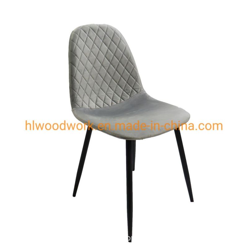 Wholesale Luxury Modern Design Yellow Fabric Upholstered Seat Dining Chairs Modern Design Dining Room Furniture Leather Leisure Restaurant Dining Chair