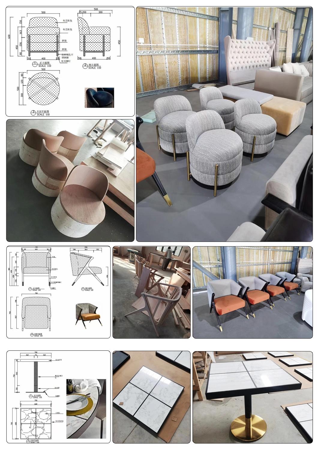 Dining Home Banquet Marble Top Metal Base Hotel Table