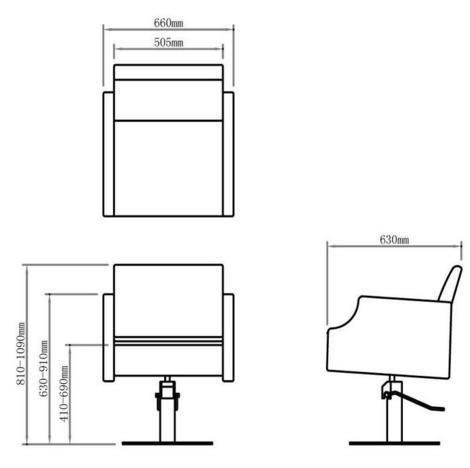 Hl- 1063 Make up Chair for Man or Woman with Stainless Steel Armrest and Aluminum Pedal