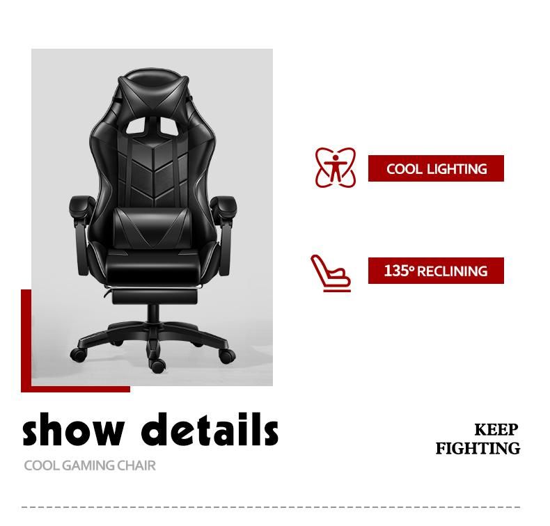 CE Approval PC Office Racing Computer Reclining Leather Silla Gamer Dropshipping Gaming Chair with Footrest