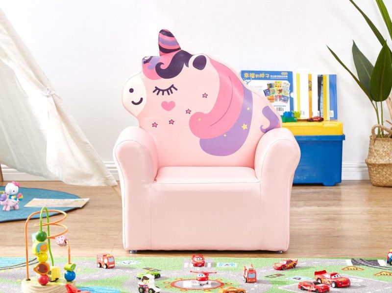 Kids Modern Leather Sofa, Living Room Baby Cartoon Sofa, Children Furniture Sofa, Day Care Center Sofa, Preschool Sofa, Nursery Sofa, Children Care Center Sofa