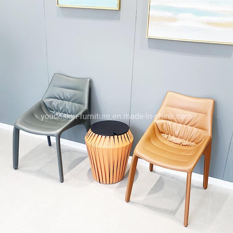 Wholesale Modern Home Furniture Leather Covers Wooden Legs Dining Room Chair Set Design Furnitures
