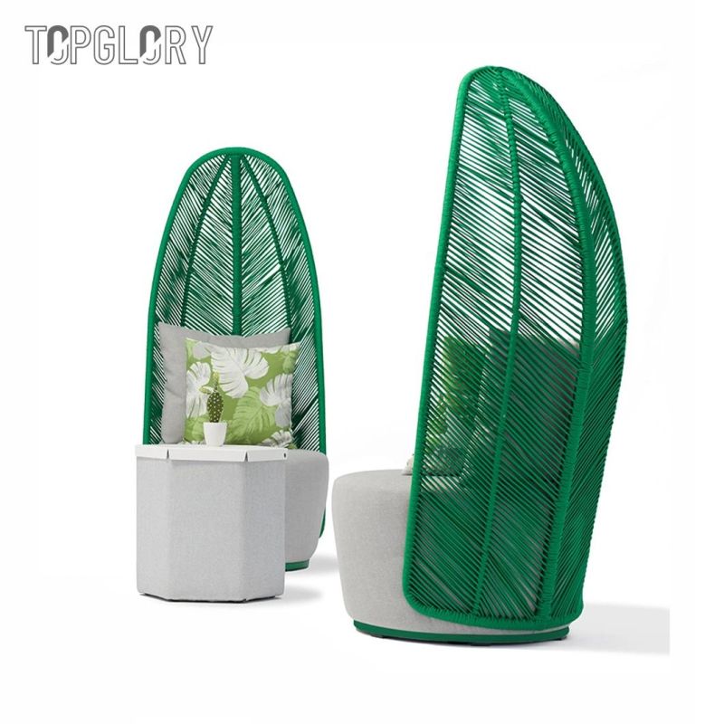 New Design Shape Outdoor Leisure Furniture TPU Aluminum Frame Banana Leaf Shape Chair