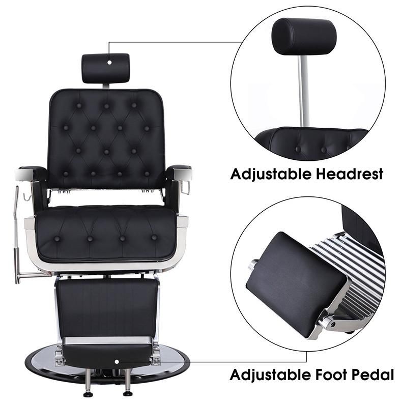 Barber Chair Reclining Hydraulic Barber Chairs Heavy Duty Styling Chairs for Salon