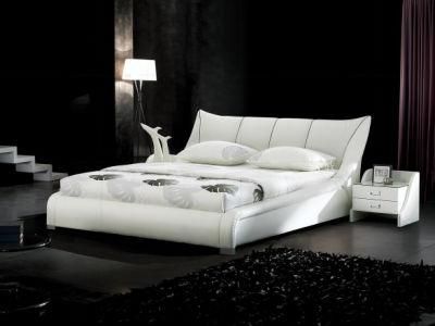 Modern Home Furniture Bedroom Furniture Wall Bed Leather Bed for Hotel Gc1607