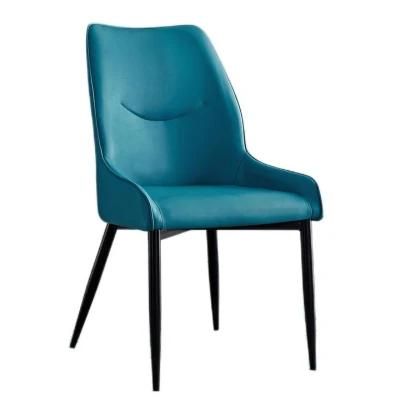 China Wholesale Modern Design Luxury Home Furniture Metal Legs PU Leather Dining Chairs