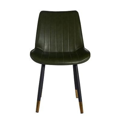 2021modern Powder Coating Steel Dining Chair Leg Leather Dining Chair