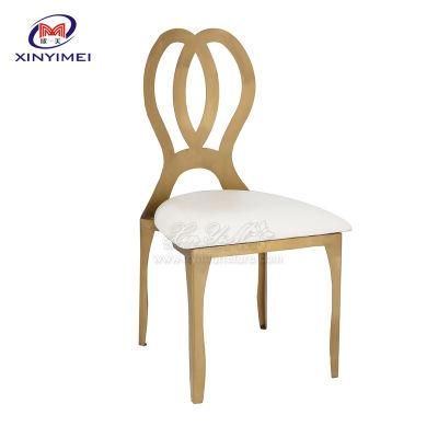 Gold Metal Frame Stainless Steel Chair Wedding Used Banquet Chairs for Sale