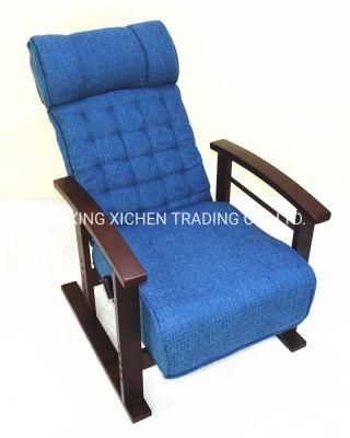 Blue Fabric Hotel Armrest Leisure Chair