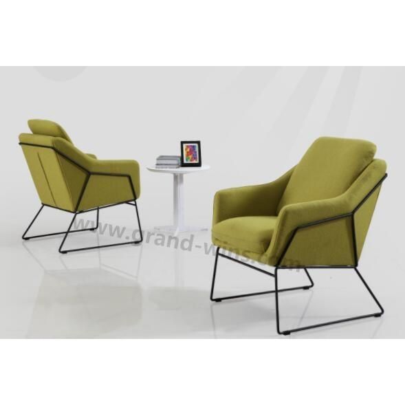 Decorative Living Room Furniture Armchair Fabric Metal Frame Accent Chair