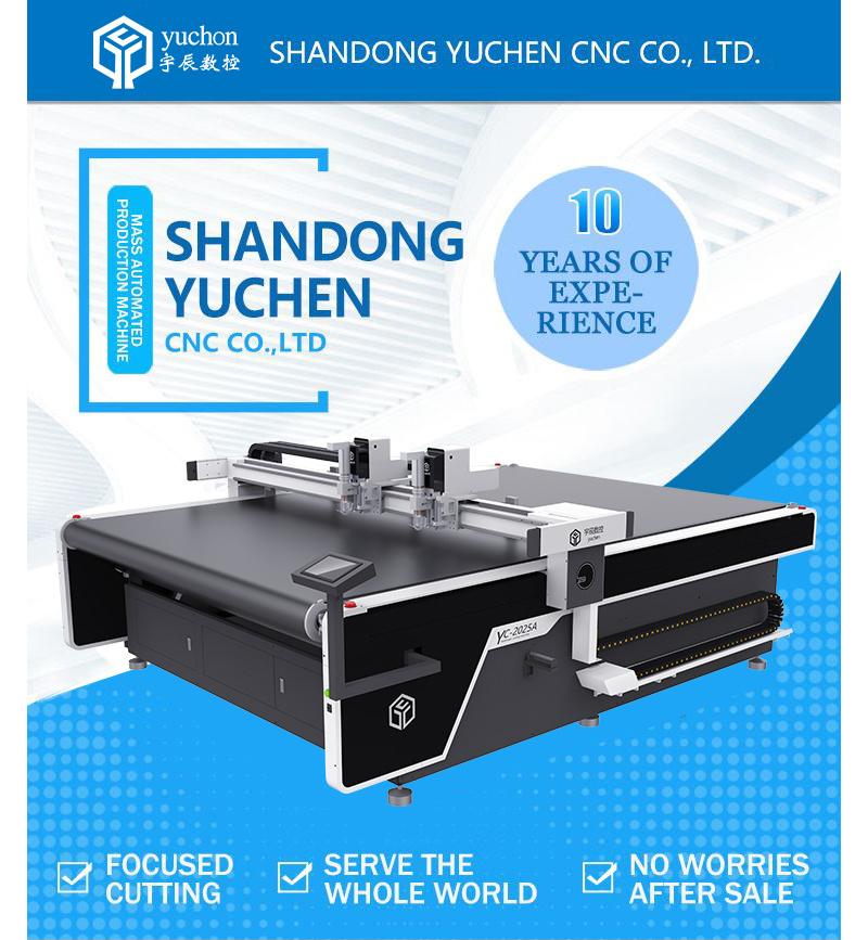 Yuchon High Speed Oscillating Knife Cutting Machine for Carpet/ Floor Mat/ Sofa Cover