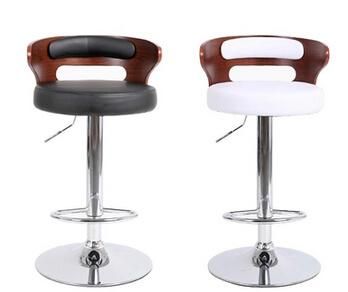 Popular Antique Design Modern China Bent Wood Bar Stool with PU Leather, Stool Bar