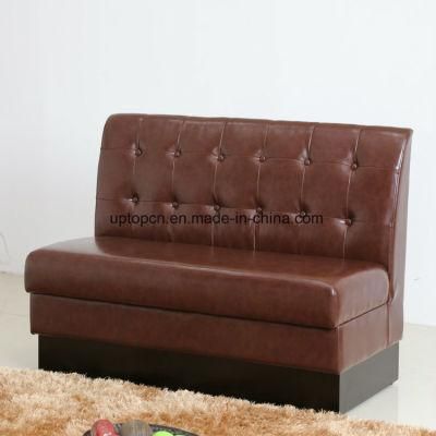 (SP-KS336) Brown PU Leather Single Side Restaurant Bench Sofa Booth