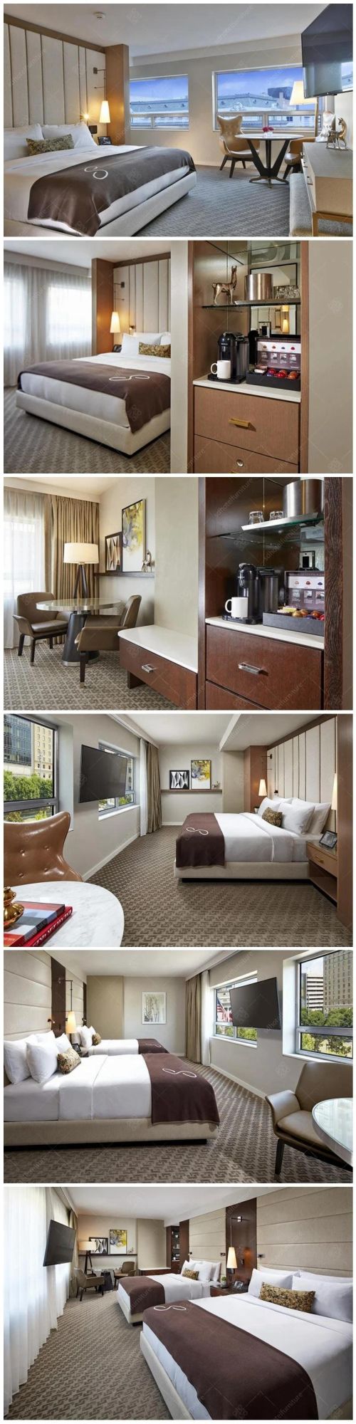 Artistic Design Fashion Hotel Bedroom Furniture Sets Commercial Use for Sale