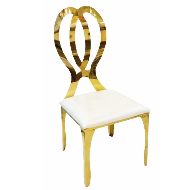 Modern Luxury Padded Leather Cover Lounge Wedding Banquet Dining Chair