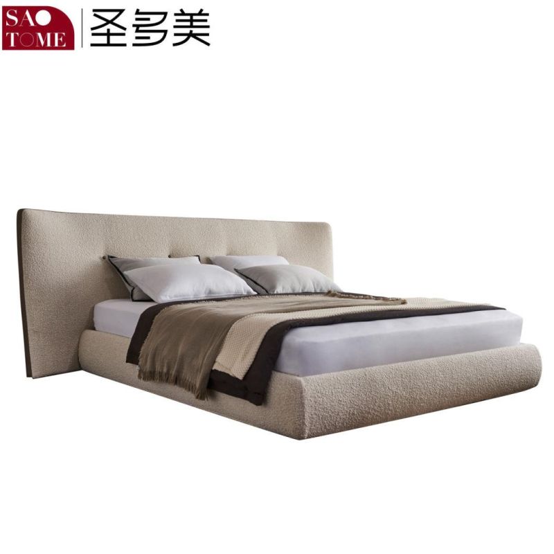 Home Bedroom Furniture Upholstered Double Bed in Italy Style