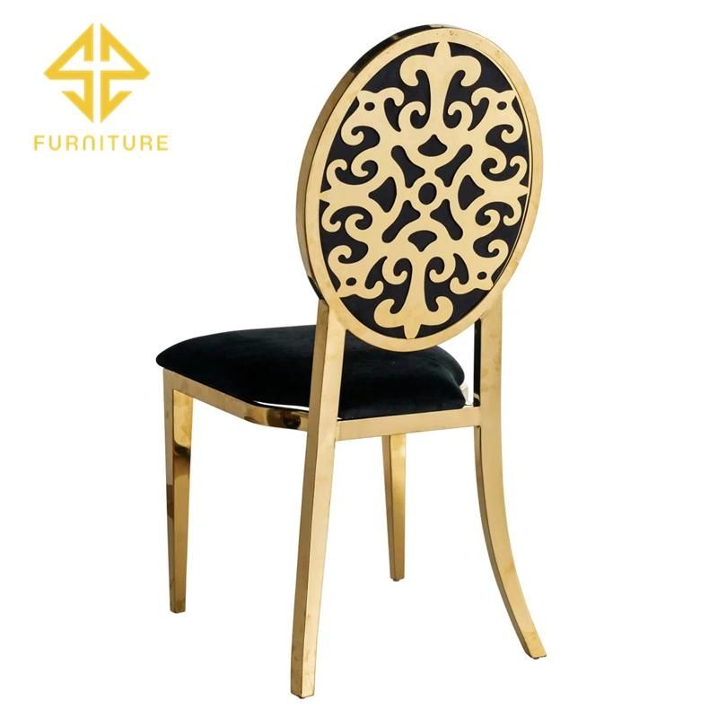 Newest design Royal Style Golden Stainless Steel Wedding Event Chair