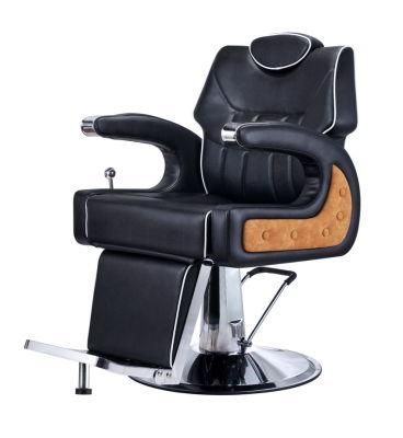 Hl-9299 Salon Barber Chair for Man or Woman with Stainless Steel Armrest and Aluminum Pedal