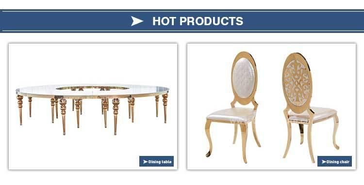 Golden Stainless Steel Legs Wedding Chairs with Leather