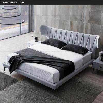 Foshan Factory Italian Style Bedroom Furniture King Size Bed Double Bed Fabric Bed Gc1801