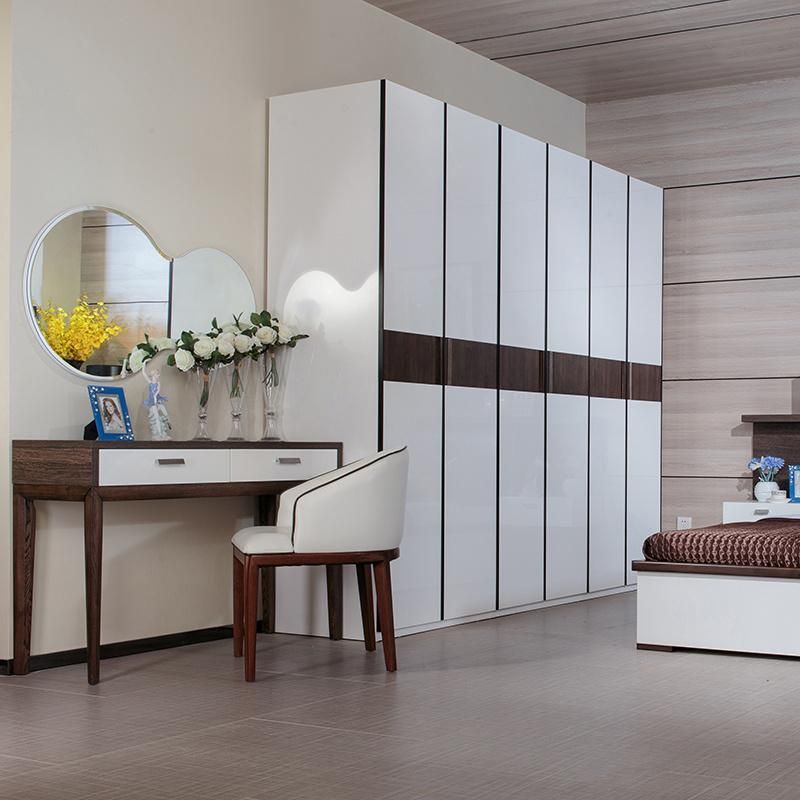 Custom Italy Style Furniture Full Set Modern Bedroom Furniture with 5 Pieces