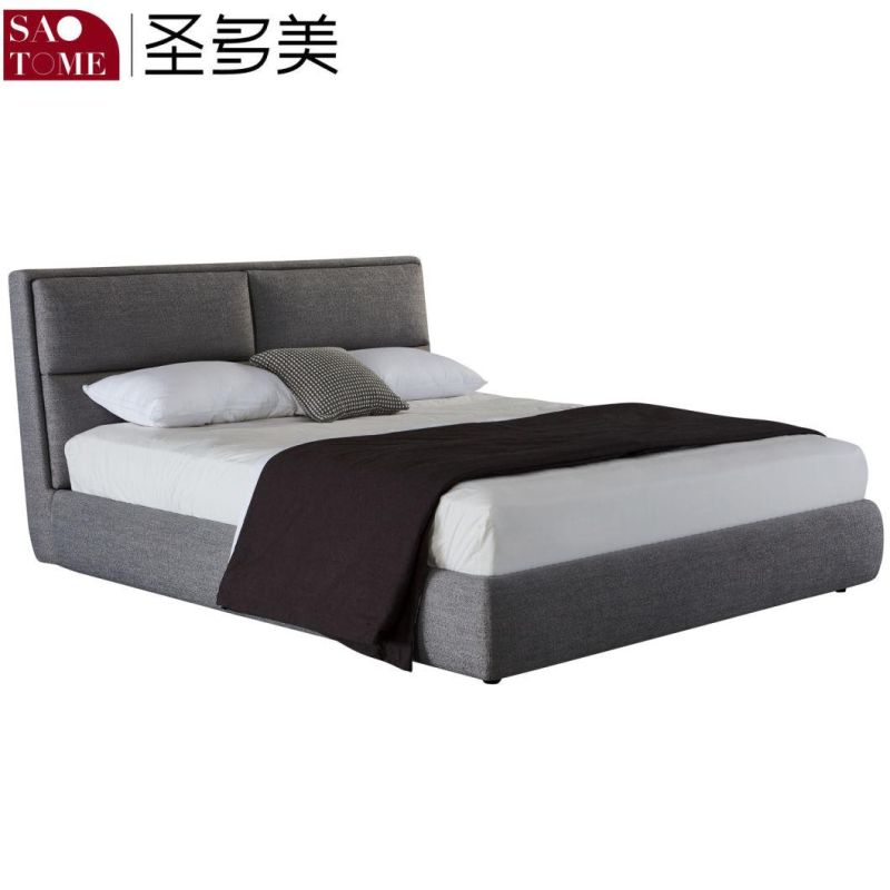 Modern Hotel Bedroom Furniture Set Leather Grey 150m King Bed