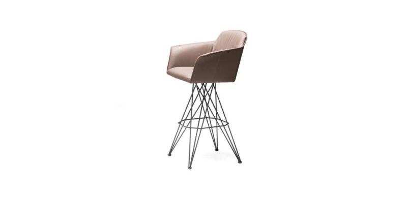CFC-06 Bar Stool /Microfiber Leather//High Density Sponge//Metal Base/Italian Style I Home and Commercial Furniture Custom