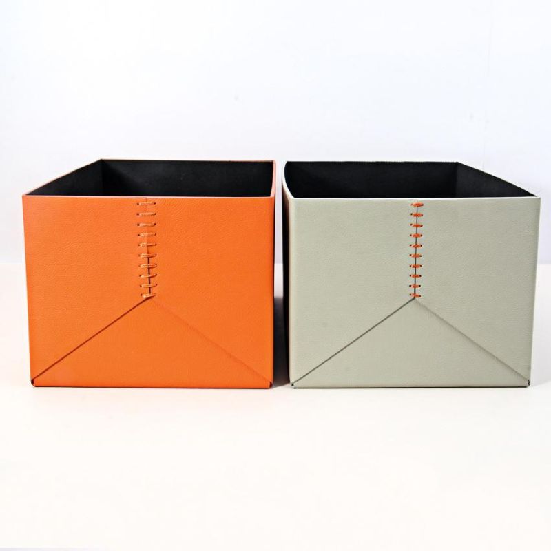 Leather Cloakroom Storage Box Storage Box Custom Drawer Leather Box Household Clothes Storage Box Drawer Box