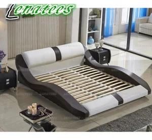 A070 Leather Furniture Wood Bed Designs