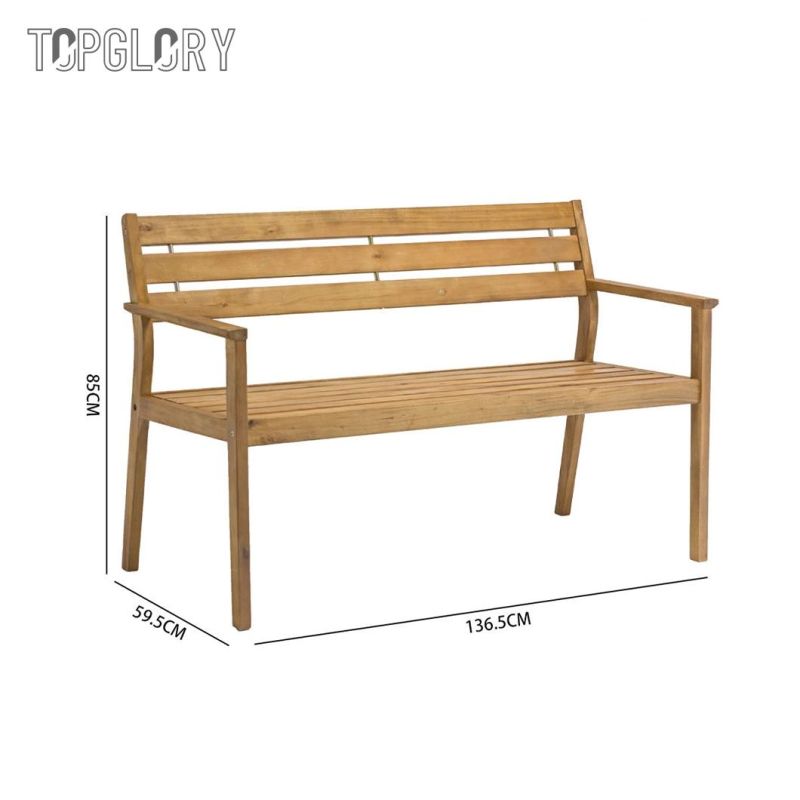 Outdoor Furniture Aluminum Dining Table Sets Garden Acacia Wooden Bench Chairs