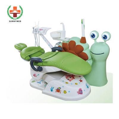 Sy-M001d Good Quality Snail Kids Dental Unit High Fiber Leather Children Dental Chair Unit for Dental Clinic