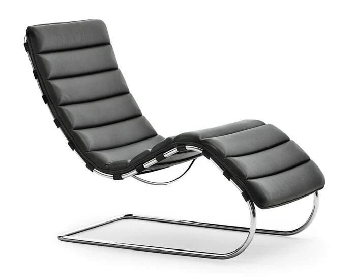 Leather Chaise Lounge by Mies Van Der Rohn Mr Lounge