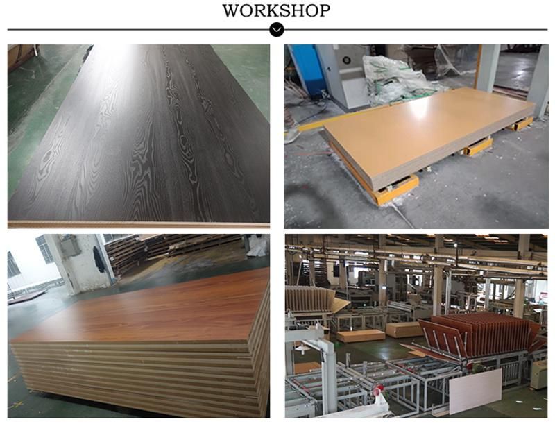 E0 E1 5mm Medium Density Fiberboard High Gloss Wood Grain UV / HDF / HPL Melamine Laminated Particle Board Raw Plain MDF Forkitchen Furniture