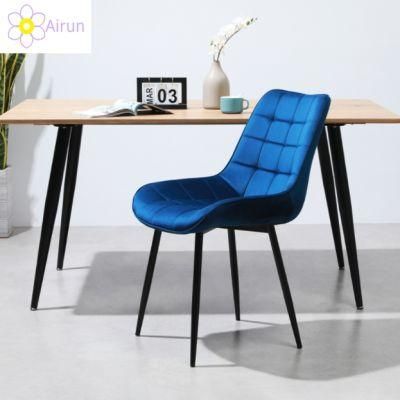 Simple Modern Style Fabric Dining Chair Home Furniture Coffee Restaurant Velvet Fabric Leisure Dining Chair