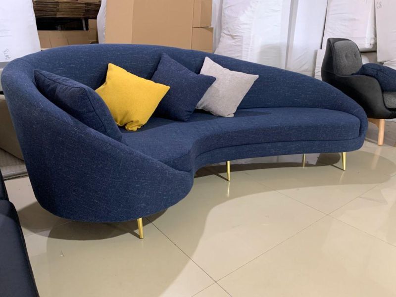 2021 New Design Hotel Abnormal Shape Sofa Banana Shaped Sofa Couch