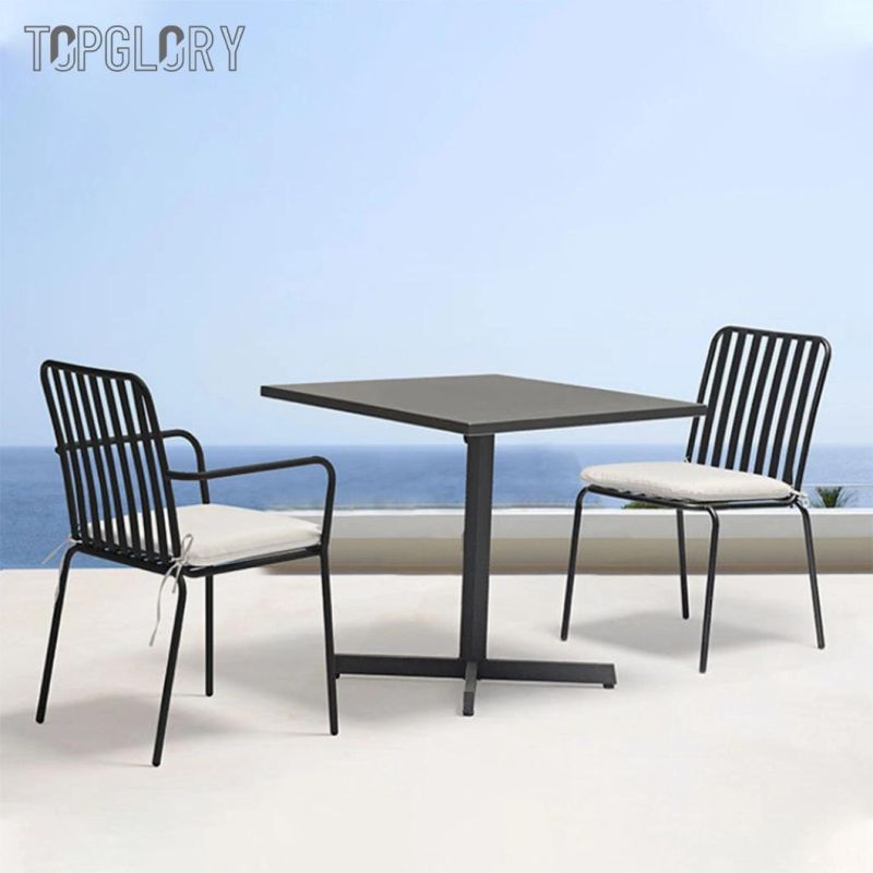 Outdoor Patio Dining Set Modern Designer Villa Restaurant Chair and Tables