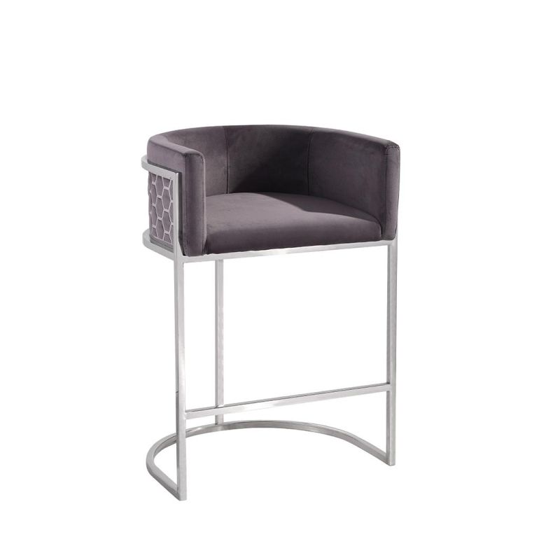 Customization Modern Stainless Steel Metal/ Fabric/ Leather Chair with Table Furniture for Hotel Restaurant Dining Room Bar Cafe